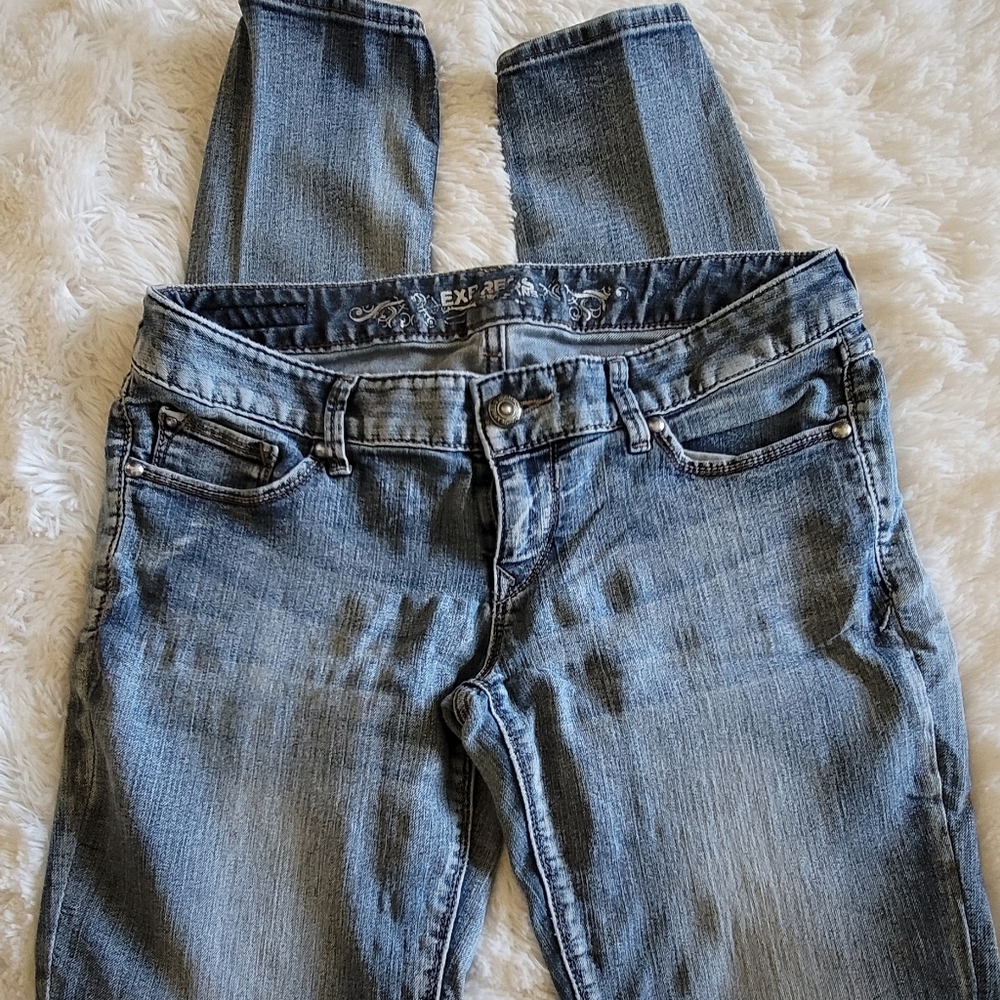 Express Zelda Jean Legging Slim Fit Ultra Low Sz 6R W 32 R 7 L 29.5